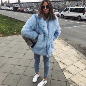 Blue Fur Jacket